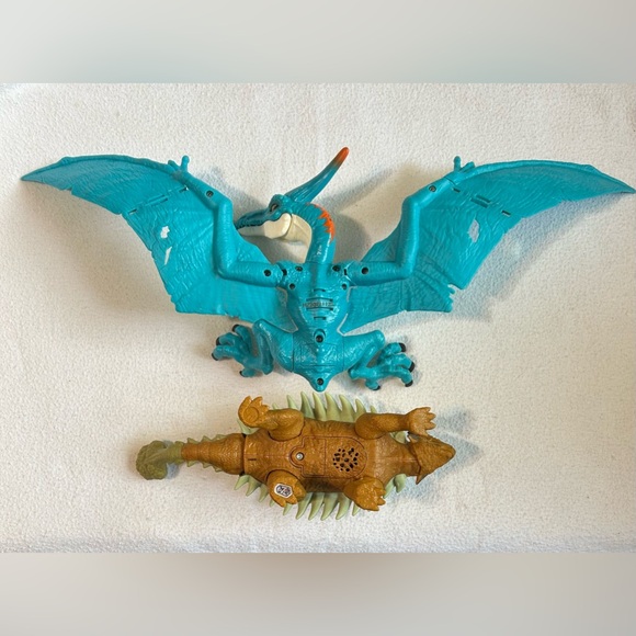3 Active Dinosaurs - Jurassic World Ankylosaurus, Robo Alive Pterodactyl & T-Rex - Picture 4 of 10